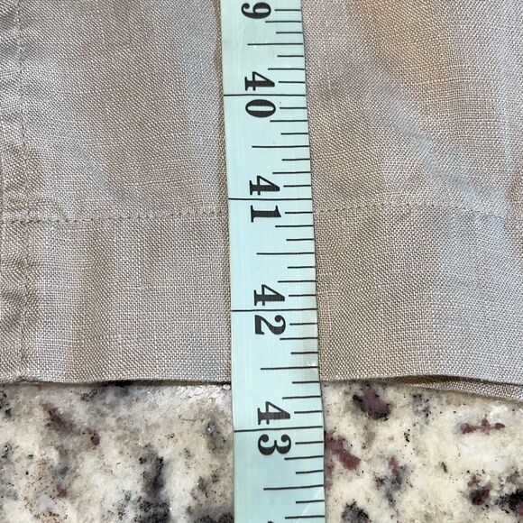 J. Jill Pure Jill Womens Linen Sleeveless V-Neck Asymmetrical Dress Taupe Medium - Picture 9 of 10